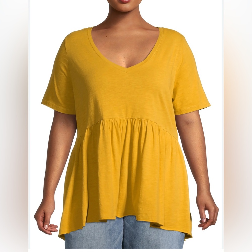 Tera & sky babydoll v-neck top